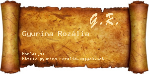 Gyurina Rozália névjegykártya